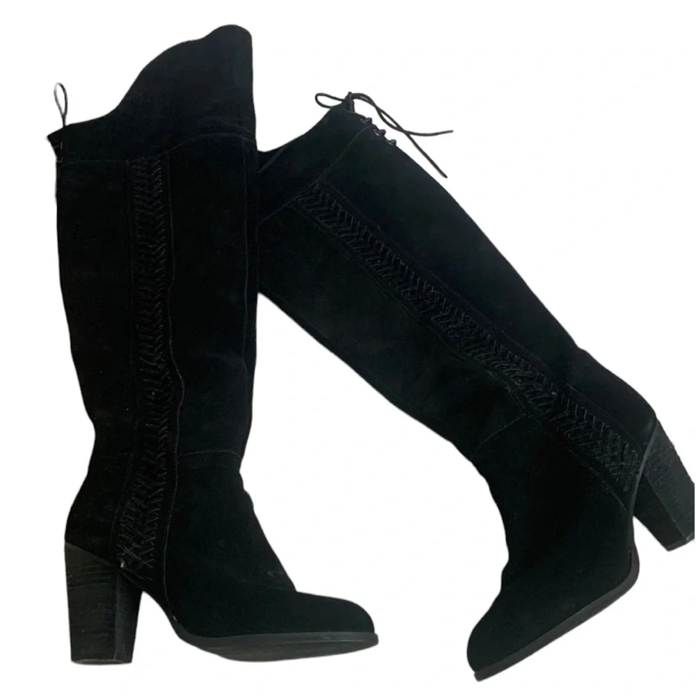 Sabicca over the knee suede leather boots size 9